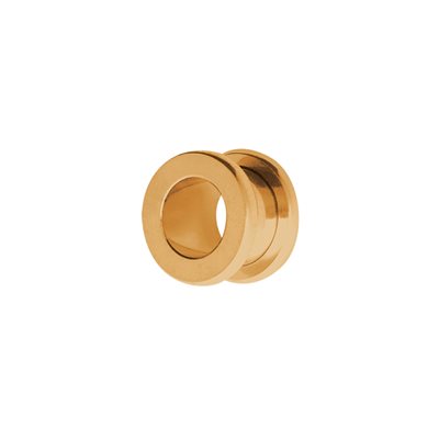 24k gold plated flesh tunnel with rounded edge