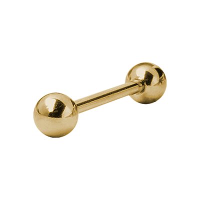 24k gold plated micro barbell