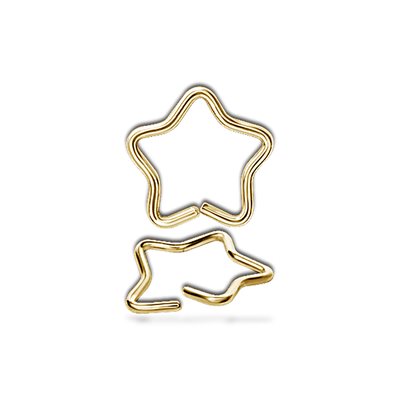 24k gold plated star seamless ring