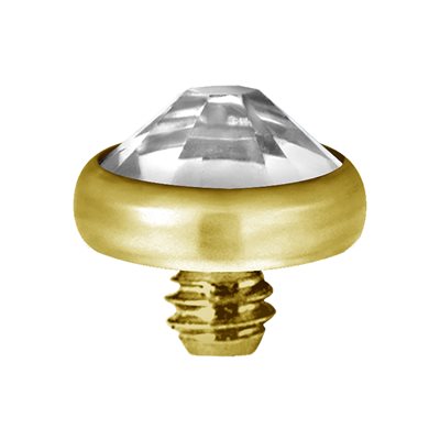 24k gold plated titanium internal jewelled disc