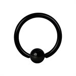 Black steel fixed ball closure ring