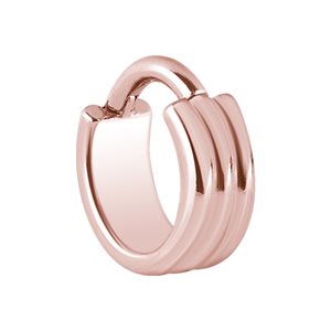 24k rose gold plated steel plain hinged clicker