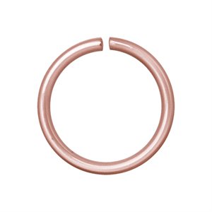 24k rose gold plated steel continuous ring