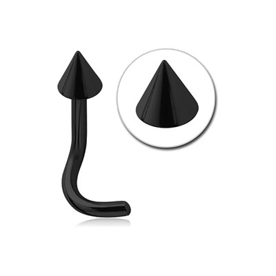 Black steel nosescrew with cone