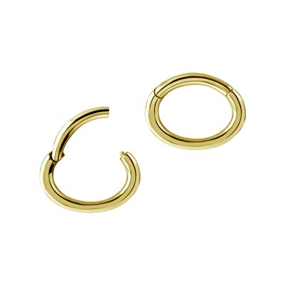 24k gold plated hinged oval clicker
