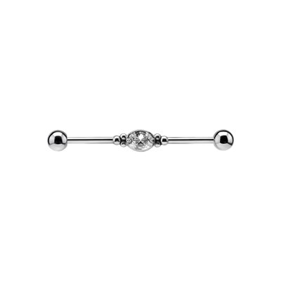 Jewelled industrial barbell
