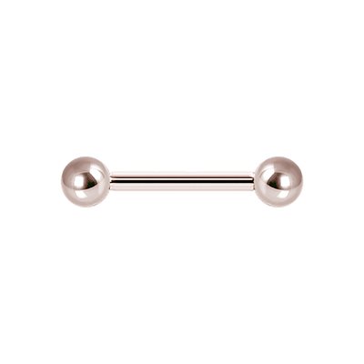 24k rose gold plated steel micro barbell