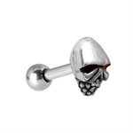 Micro barbell with skull