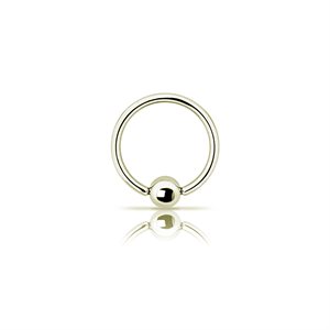 Zircon gold steel ball closure ring
