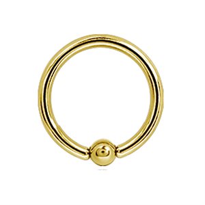 24k gold plated ball closure ring
