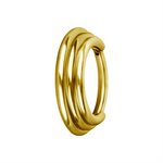24k gold plated hinged segment ring