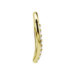 24k gold plated CoCr jewelled V shaped hinged clicker ring