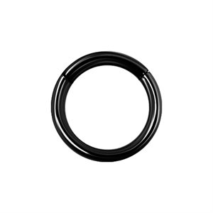 Black steel hinged segment clicker ring