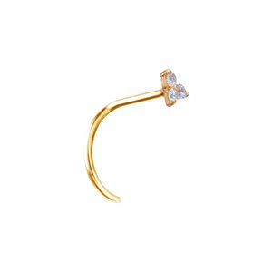 18k gold jewelled flower nosescrew