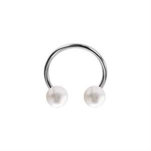Barbell circulaire avec des perles d'eau douce