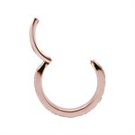 24k rose gold plated jewelled hinged conch clicker ring