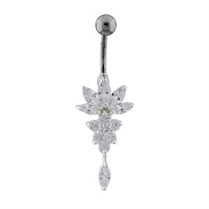 Navel banana with silver flowers