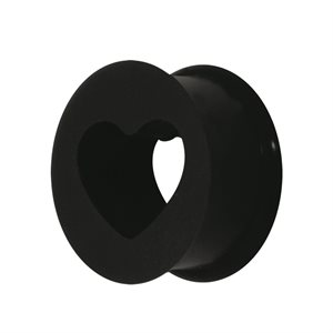Medical silicone plug with cut out heart